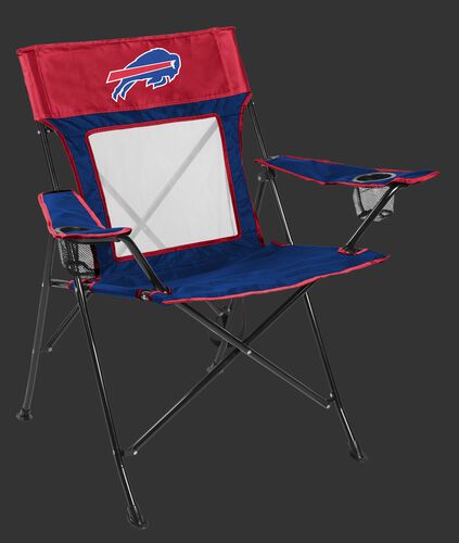 Front of Rawlings Blue and Red NFL Buffalo Bills Game Changers Chair With Team Logo SKU #00651061111