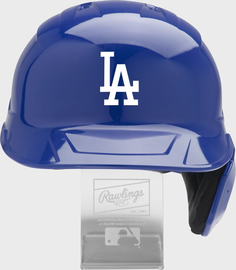 Front of a Las Angeles Dodgers replica helmet - SKU: MLBMR-LAD