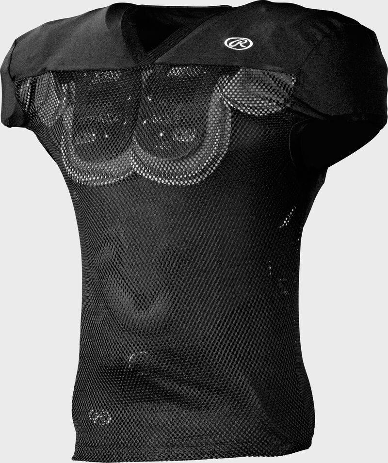 Front of Rawlings Black Adult Practice Football Jersey  - SKU #FJPR1