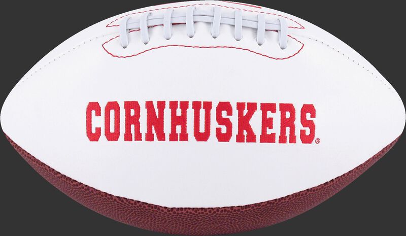 White NCAA Nebraska Cornhuskers Football With Team Name SKU #05733089122