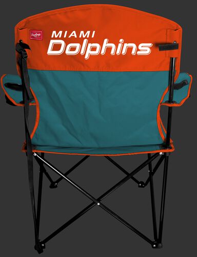 Back of Rawlings NFL Miami Dolphins Lineman Chair With Team Name SKU #31021074111