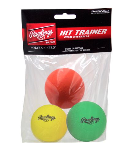 Rawlings Red, Green, and Yellow 3-pack of Hit Training Balls SKU #HITTRAIN