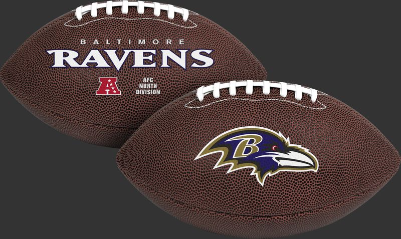 NFL Baltimore Ravens Air-It-Out youth football with team logo and team name SKU #08041092121