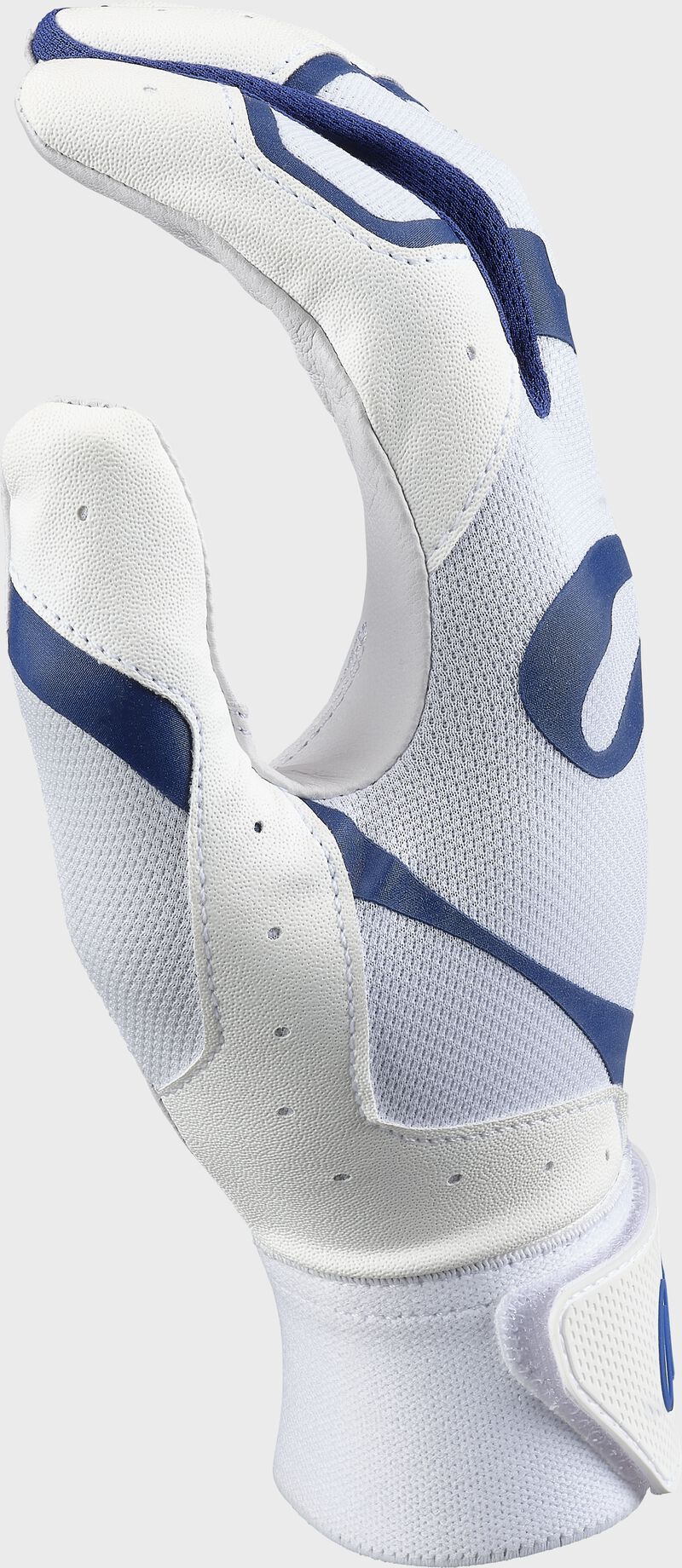 Thumb of a white/navy 5150 II batting glove - SKU: 5150IIBG-WHNY