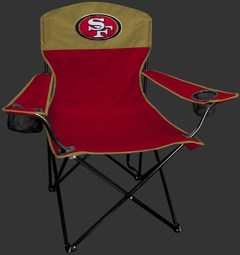 Front of Rawlings Gold and Scarlet NFL San Francisco 49ers Lineman Chair With Team Logo SKU #31021084111