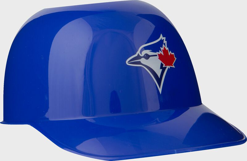 Front of Rawlings Blue MLB Toronto Blue Jays Snack Size Helmets With Team Logo SKU #01950004122