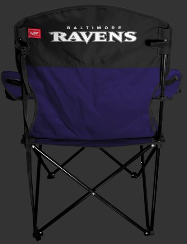 Back of Rawlings Purple and Black NFL Baltimore Ravens Lineman Chair With Team Name SKU #31021092111