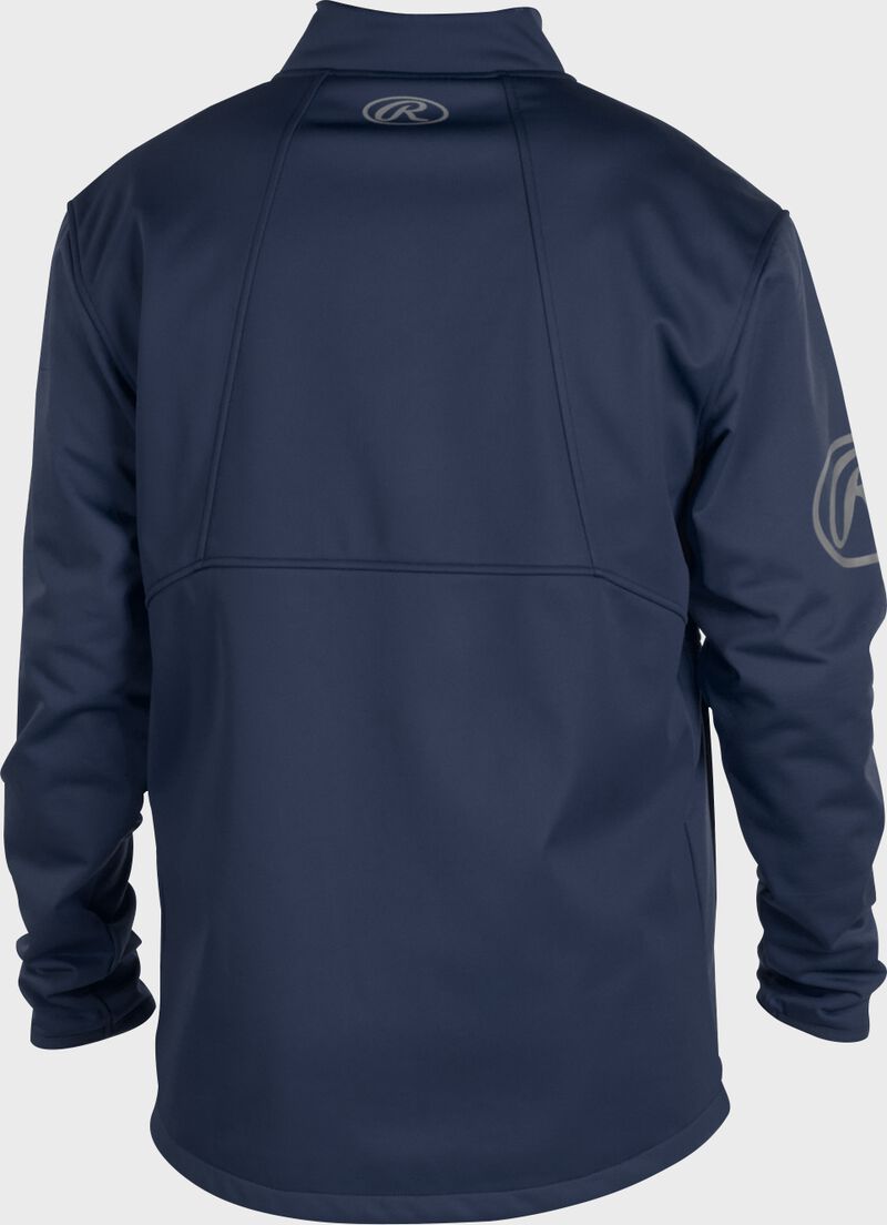 Back of a navy Rawlings mid weight Gold Collection jacket - SKU: GCMW2-N