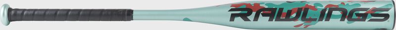 Rawlings logo on the barrel of a 2022 Storm fastpitch bat - SKU: FP2S13
