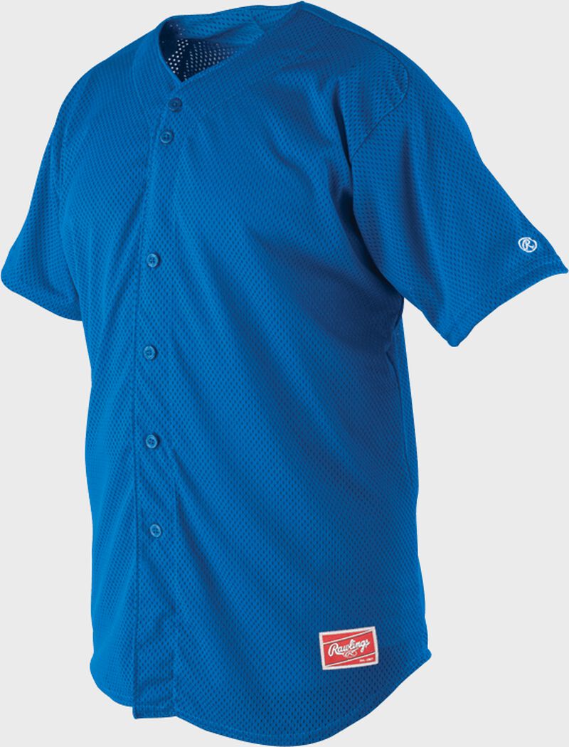 Front of Rawlings Royal Adult Short Sleeve Jersey  - SKU #RBJ167