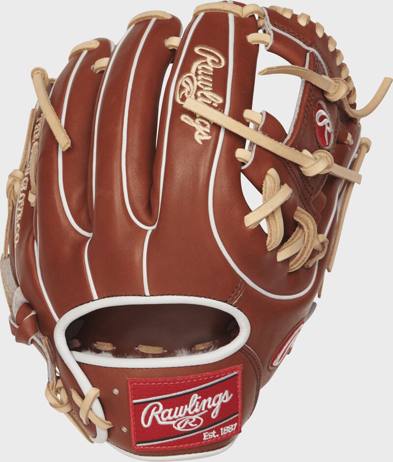 PROS314-2BR 11.5-inch Rawlings I web glove with a bruciato back and white double-welting
