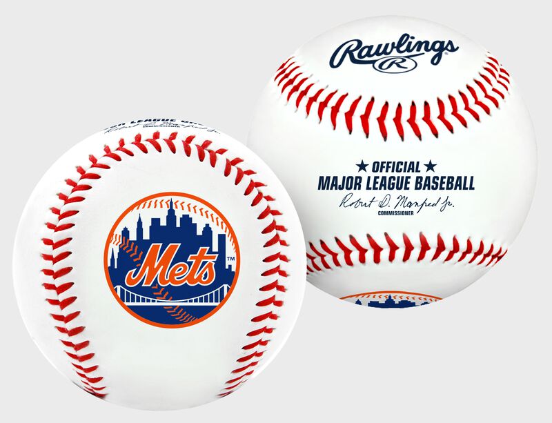 2 views of a MLB New York Mets baseball loading=