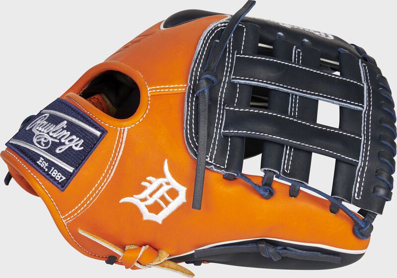 Rawlings, 2021 Detroit Tigers Heart of The Hide Glove, 11.5-Inch, Standard, Pro H-Web, Conventional Back, Adult, Right Handed