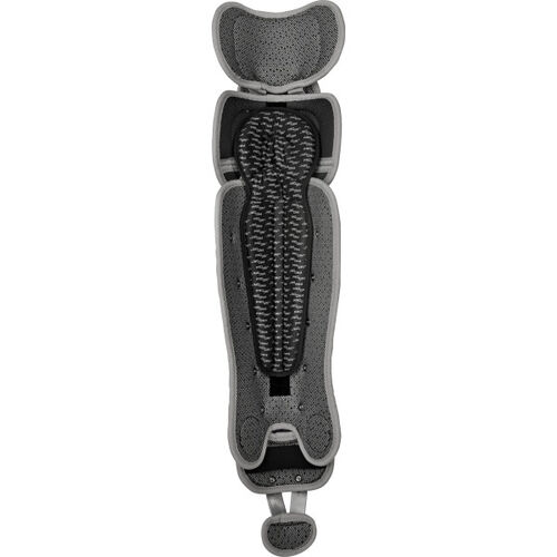 Inside black padding of a CSPZ Salvador Perez leg guard