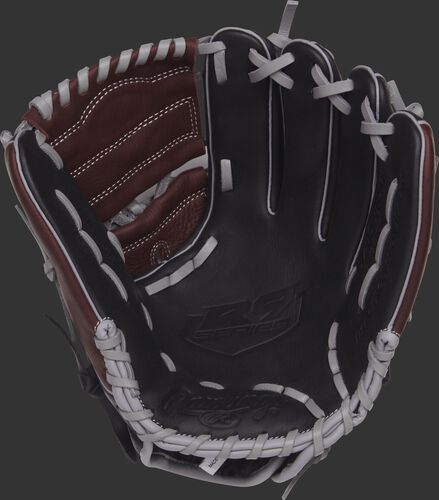 R9206-9BSG 12-inch Rawlings infield/pitcher's glove with a black palm and grey laces