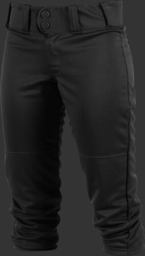 Front of Rawlings Black Adult Women's Low-Rise Softball Pant - SKU #WRB150
