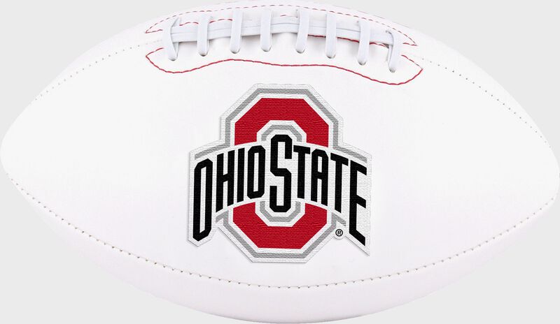 White NCAA Ohio State Buckeyes Football With Team Logo SKU #05733042122