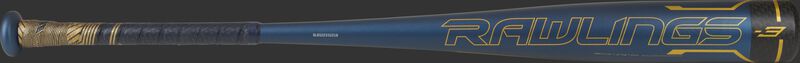 Rawlings logo on the barrel of a 2021 Velo BBCOR bat - SKU: BB1V3