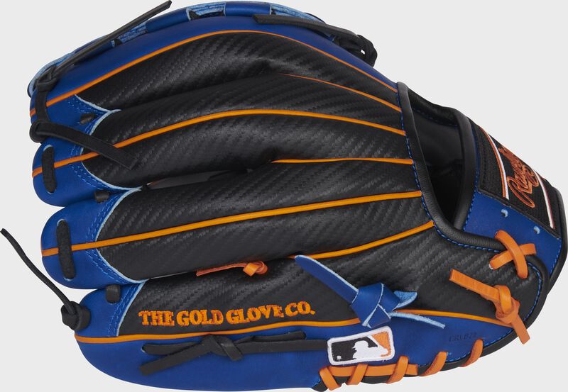 Black Hyper Shell back of a HOH R2G 12" infield/pitcher's glove with the MLB logo on the pinky - SKU: PROR206-12GCF