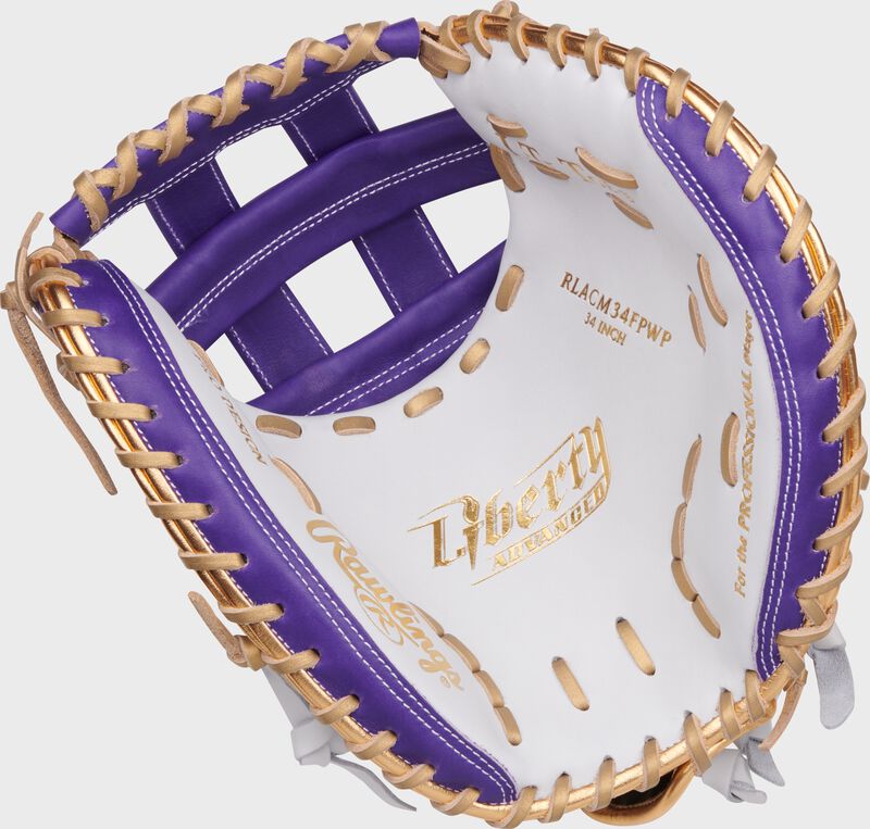 Liberty Advanced Color Series 34 in Catcher's Mitt, White/Purple, Right