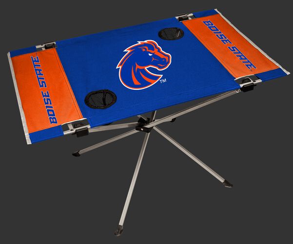 NCAA Boise State Broncos Endzone table featuring team colors and team logos and two cup holders SKU #04053125111