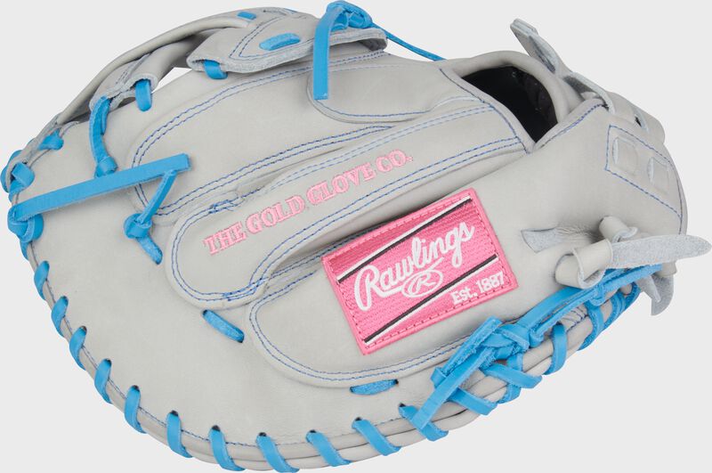 Back of a Heart of the Hide 33-inch Fastpitch Softball Catcher's Mitt