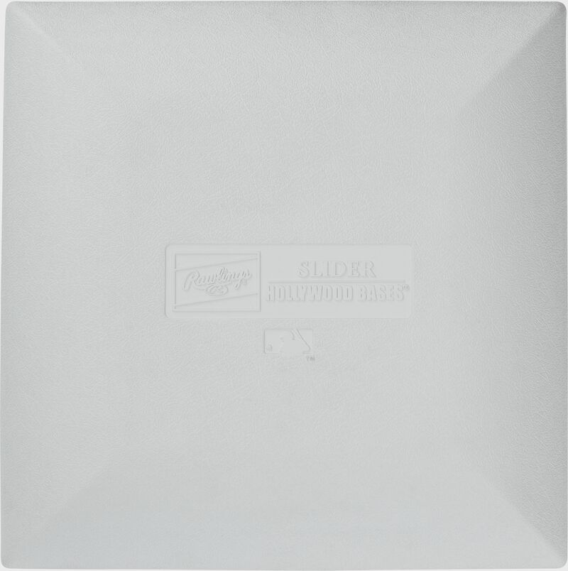 Top of a white Rawlings Hollywood Slider base - SKU: HISB