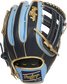Back of a columbia blue/navy Heart of the Hide R2G H-web outfield glove with a navy Rawlings patch - SKU: PROR3319-6NCB image number null