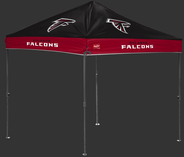 A black/red NFL Atlanta Falcons 10x10 canopy with team logos on each side - SKU: 02231060111