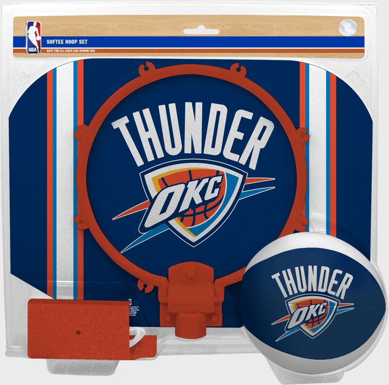 Rawlings Blue and Orange NBA Oklahoma City Thunder Softee Hoop Set With Team Logo SKU #03545053114