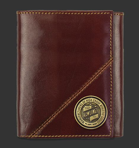A Buffalo Voyager tri-fold wallet with an emblem coin on the bottom right corner - SKU: MW480-202