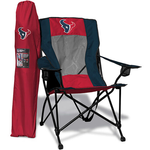 Front of Rawlings Red and Navy NFL Houston Texans High Back Chair With Team Logo SKU #09211093518