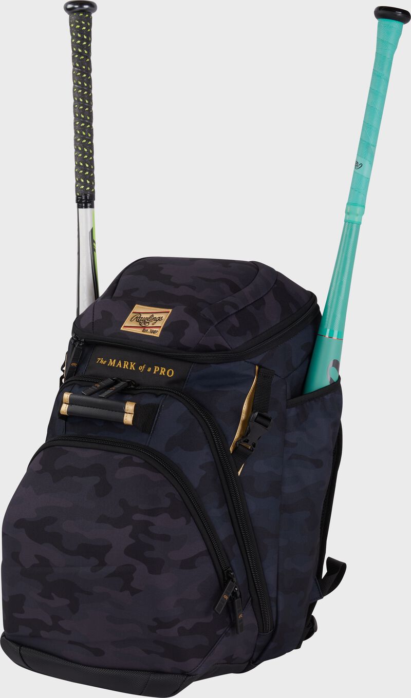Rawlings Gold Collection Backpack, Black Camo, RSGGCBKPK-BKCM