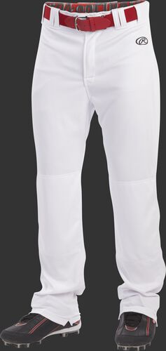 Front of Rawlings White Adult Launch Semi-Relaxed Pant - SKU #LNCHSR