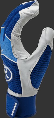 Thumb of a royal/white WH950BGY-R Rawlings Workhorse batting glove