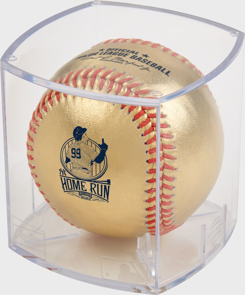 Gold Aaron Judge AL Home Run Record Commemorative Baseball