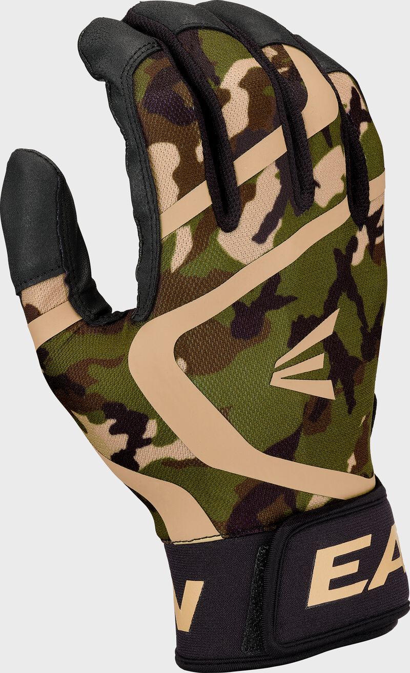 EASTON ADULT MAV GT BASEBALL BATTING GLOVES - TAN/ARMY CAMO - LARGE loading=
