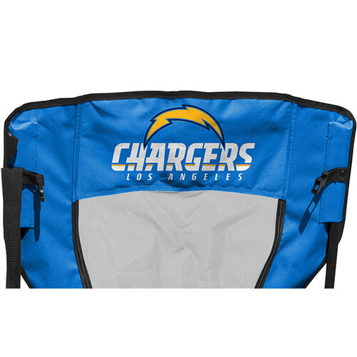 Back of Rawlings Powder Blue and Navy NFL Los Angeles Chargers High Back Chair With Team Name SKU #09211083518
