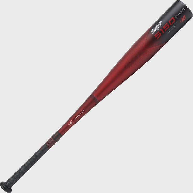 Angled view of a Rawlings 5150 USSSA baseball bat - SKU: RUT3510 loading=
