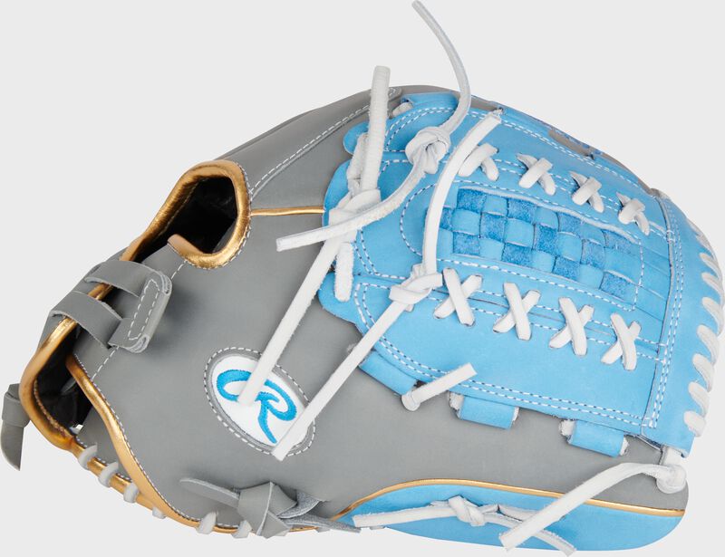 Liberty Advanced Color Series 12.5 in Fastpitch Glove, Gray/Columbia Blue, Left