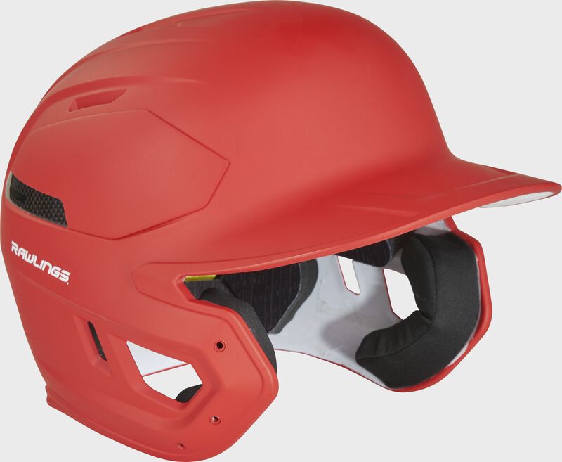 Front right-side view of Rawlings Mach Carbon Batting Helmet - SKU: CAR07A