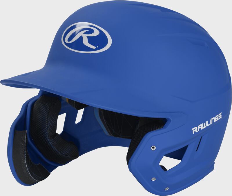 Front left-side view of Mach Left Handed Batting Helmet with EXT Flap | 1-Tone & 2-Tone - SKU: MACHEXTL loading=