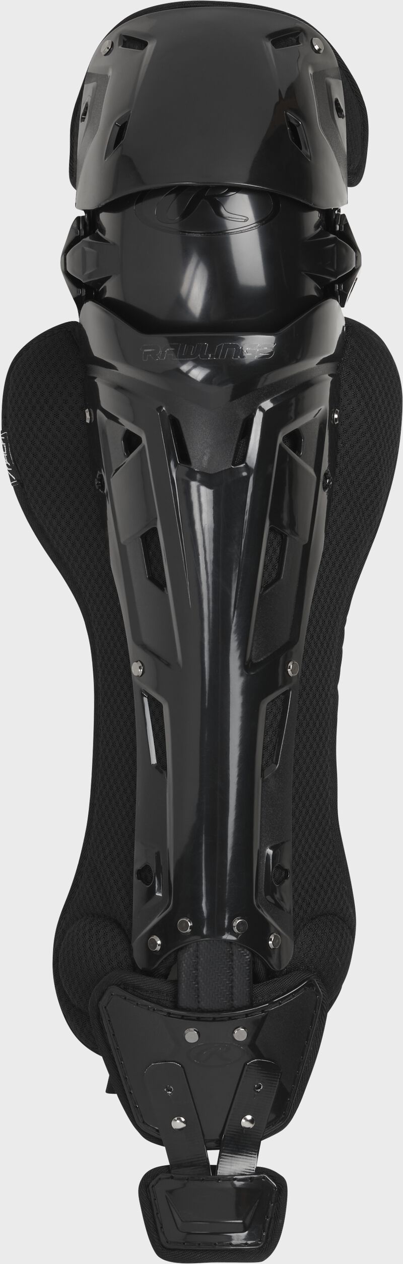 A black Mach leg guard