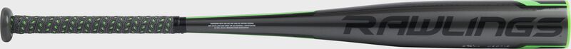 Rawlings logo on the barrel of a Rawlings Threat -12 bat - SKU: USDT12