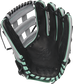 Shell palm view of black, mint, and gray 2021 Heart of the Hide Hyper Shell outfield glove image number null