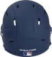 Rear view of Mach Left Handed Batting Helmet with EXT Flap | 1-Tone, Navy image number null
