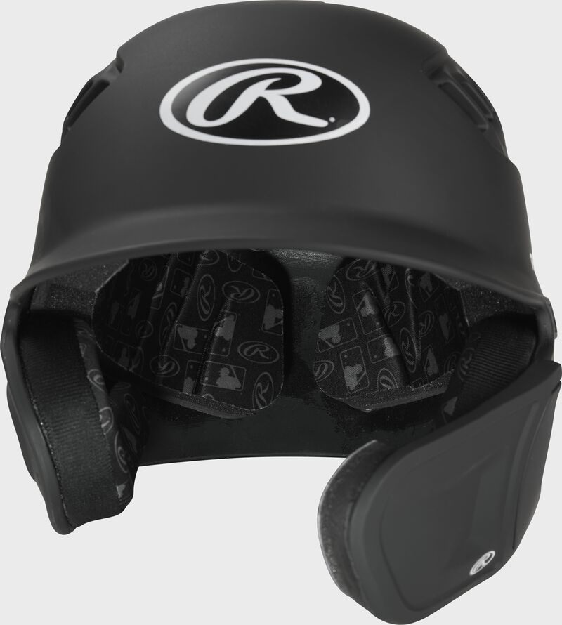 Front view of Rawlings Velo Batting Helmet with REXT Flap - SKU: R6E07R image number null