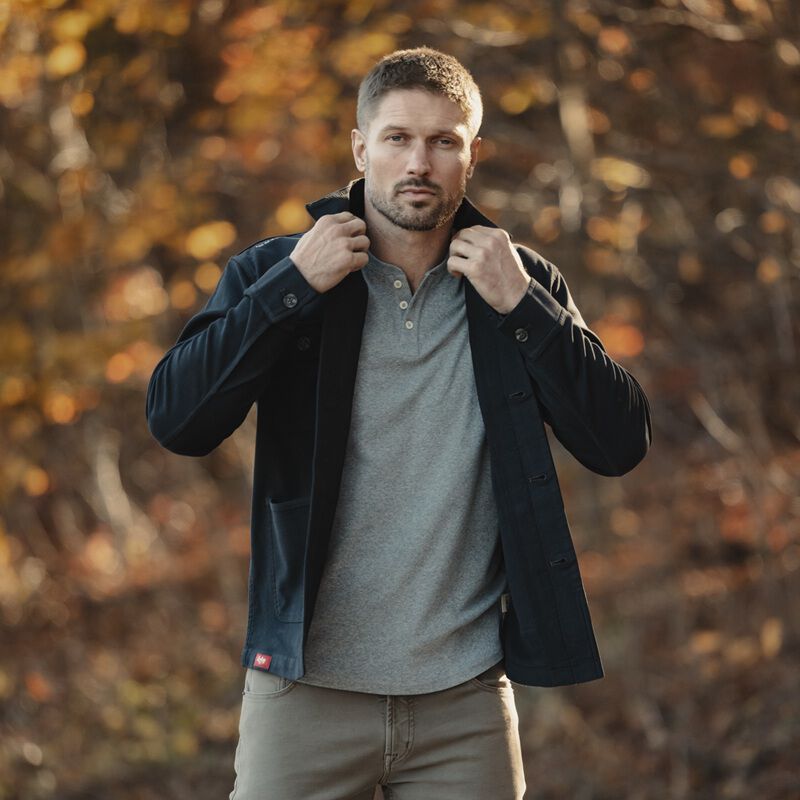 Rawlings x The Normal Brand Comfort Terry Chore Coat, Navy, Adult 2XL