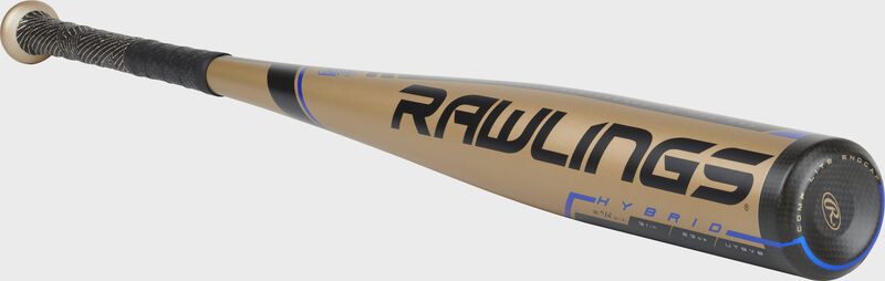UT9V8 Rawlings USSSA -8 baseball bat with a gold barrel and black end cap