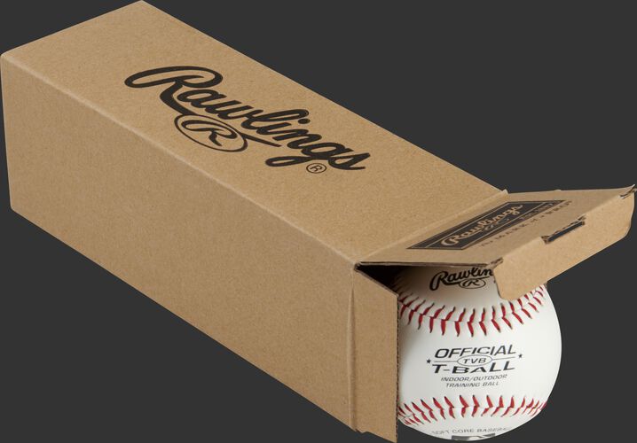 3 Official League t-balls inside a Rawlings box - SKU: RSGTVBPK3